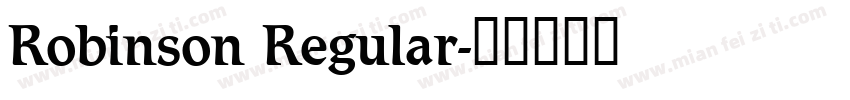 Robinson Regular字体转换
